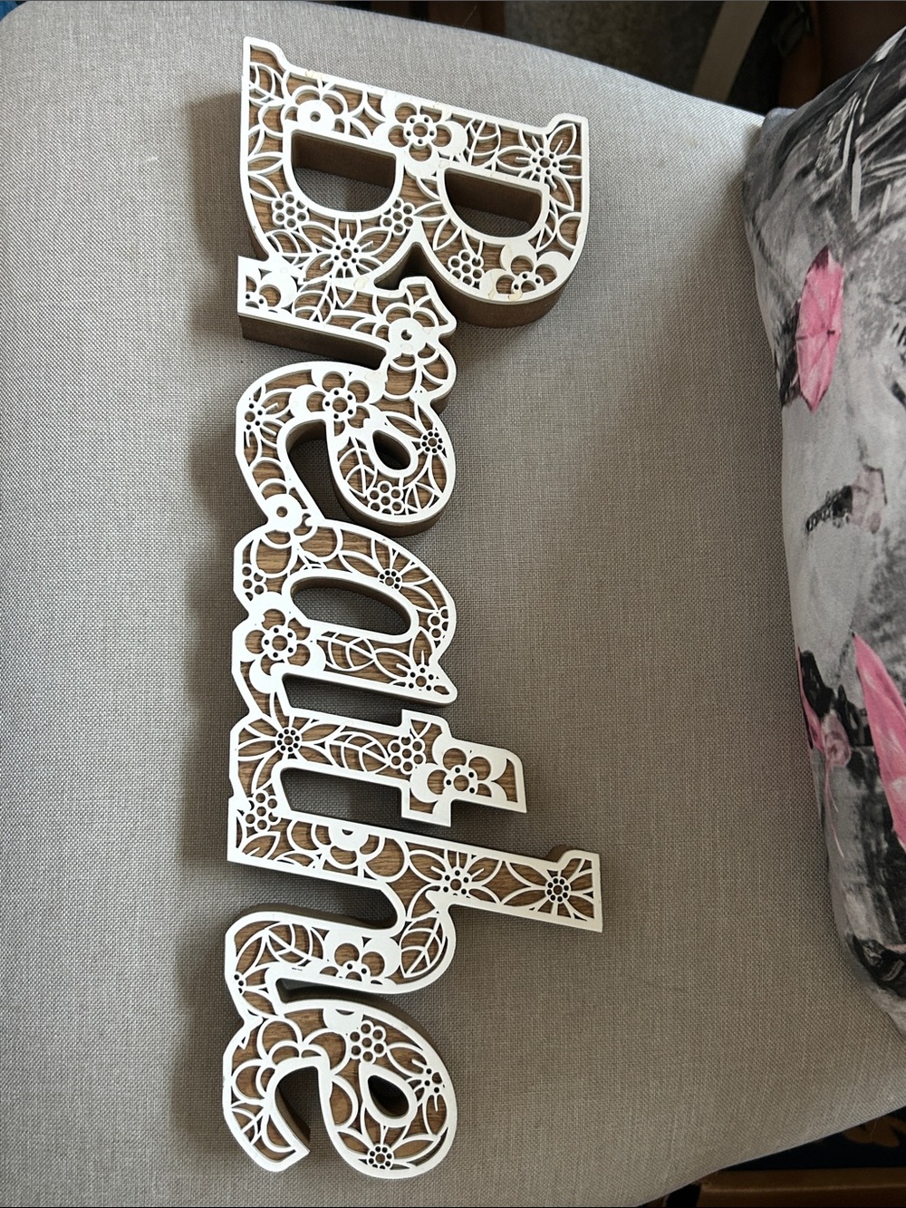 'Breathe' Decorative cut out wood Sign